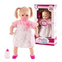 Brinquedo Infantil Boneca Sonho Azul com Som e com Cabelo Cotiplas - 2073