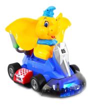 Brinquedo Infantil Boneco Elefante Carrinho Kart Com Luzes E Música!