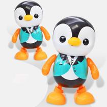 Brinquedo Infantil Boneco Pinguim Dançarino Interativo Com Som E Luz.