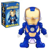 Brinquedo Infantil Boneco Robô Herói Dançante Metalboy Movimentos de Dança Luz e Som - Art Brink Brinquedo Infantil Boneco Robô Herói Dançante Metalboy Movimentos de Dança Luz e Som - Art Brink