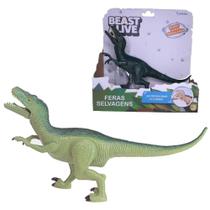 Brinquedo Infantil Bonecos Velociraptor Com LUZ E SOM +3 Anos Beast Alive Feras Selvagens Candide