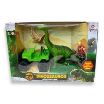 Brinquedo Infantil Braquiossauro Dinossauro Adventure 3Pç