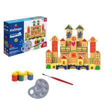 Brinquedo Infantil Brincando de Engenheiro Paint para Colorir 50 peças Xalingo - 67887