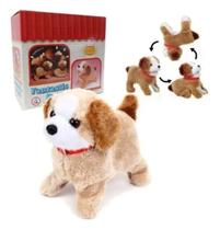 Brinquedo Infantil Cachorrinho Pelúcia Pula Anda Late E Cambalhota A Pilha Brinquedo Infantil Cachorrinho Pelúcia Pula Anda Late E Cambalhota A Pilha
