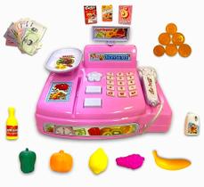 Brinquedo Infantil Caixa Registradora Mercadinho com Acessórios Som e Luz