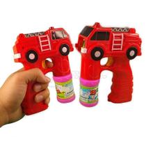 Brinquedo Infantil Caminhão Bombeiro Bolhudo Máquina de Bolhas com Mistura Mágica Vermelho Smart
