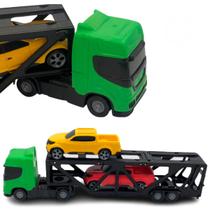Brinquedo Infantil Caminhão Cegonheira Miniatura + 2 Carros