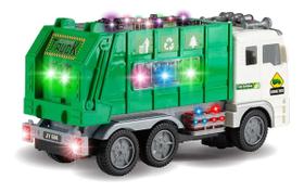 Brinquedo Infantil Caminhão Coletor De Lixo Som E Luzes 4d - D TOYS