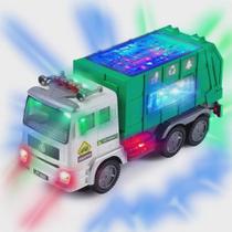 Brinquedo Infantil Caminhão Coletor De Lixo Som E Luzes 4d