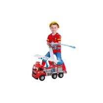 Brinquedo Infantil Caminhão de Bombeiro sai Água de Verdade - Magic Toys Carro de Bombeiro Menino