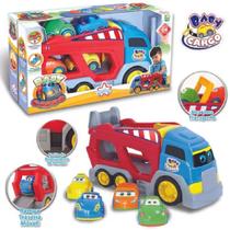 Brinquedo Infantil Caminhão de Carga de Carros 4 Carrinhos