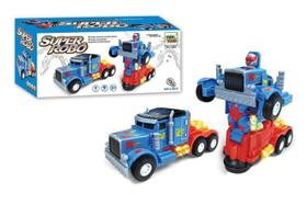 Brinquedo Infantil Caminhão Transformers Robô com Som e Luz