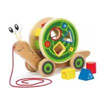 Brinquedo Infantil Caracol De Passeio Com Formas Geométricas