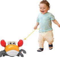 Brinquedo Infantil Caranguejo Com Movimento Fricção Cor AmareloToys Import