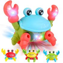 Brinquedo Infantil Caranguejo Fujão Com Sensor Dança Som Luzes Eletronico Interativo Cor Sortida - Toys & Toys