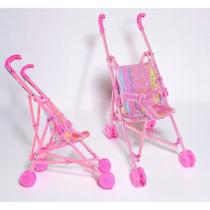 Brinquedo Infantil Carrinho de Bebê para Boneca Dobrável Rosa