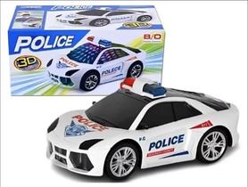 Brinquedo Infantil Carrinho de Policia com Luzes 3D Som Luz Bate Volta