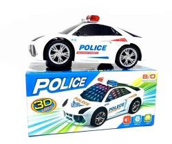Brinquedo Infantil Carrinho De Polícia Com Luzes 3d Som Luz