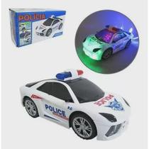 Brinquedo Infantil Carrinho De Polícia Com Luzes 3d Som Luz