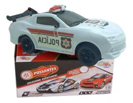 Brinquedo Infantil Carrinho De Polícia Com Luzes 3d Som Luz