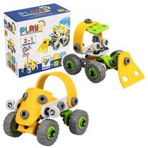 Brinquedo Infantil Carrinho Four Wheels 2 Em 1 Montar 56 Pecas Colorido Playd