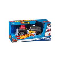 Brinquedo Infantil Carrinho Hot Wheels Hot Rod Preto com Luz e Som Multikids - BR1823