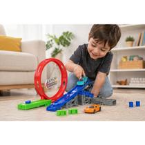 Brinquedo Infantil Carrinho Lançador Pista 360 Graus Montagem Fácil Interativo Divertido Crianças Brinquedo Infantil Carrinho Lançador Pista 360 Graus Montagem Fácil Interativo Divertido Crianças
