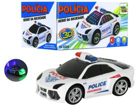 Brinquedo Infantil Carro Policial Com Luz E Som Anda Sozinho - Toy King
