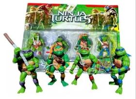 Brinquedo Infantil Cartelado Kit Com 4 Bonecos Tartarugas Ninjas Modelo Novo Brinquedo Infantil Cartelado Kit Com 4 Bonecos Tartarugas Ninjas Modelo Novo