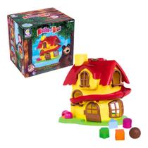 Brinquedo infantil casa da masha e urso com atividades Cotiplas 2401