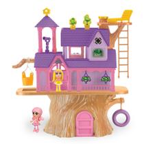 Brinquedo Infantil Casa de Bonecas na Árvore Com Acessórios