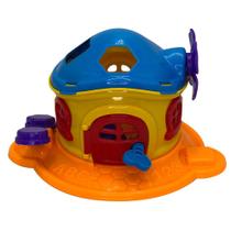Brinquedo Infantil Casinha Cogumelo Encantado com 3 Peças para Encaixar
