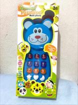 Brinquedo Infantil Celular Musical infantil Animais Com Luz a e Som Pilha
