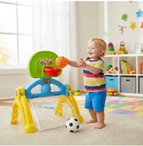 Brinquedo Infantil Centro Esportivo Basquete Futebol Didático