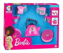 Brinquedo Infantil Cheff Kit Cha Barbie Rosa Com Acessorios Cotiplas - Cotiplás