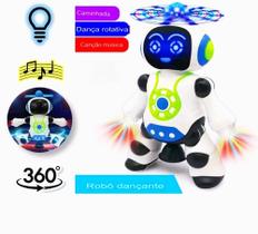 Brinquedo Infantil Com Sons e Luzes Led Coloridos Robô Dançarino Gira 360 Helice Envio Imediato! Brinquedo Infantil Com Sons e Luzes Led Coloridos Robô Dançarino Gira 360 Helice Envio Imediato!