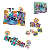 Brinquedo Infantil Conjunto de Jogos Super Kit 3 em 1 Stitch Disney Lançamento Original Pixar Criança Divertido