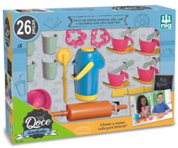 Brinquedo Infantil Conjunto Doce Lanchinho Com Garrafinha Xícaras E Utensílios - NIG BRINQUEDOS