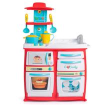 Brinquedo Infantil Cozinha Buona Vermelha - Tateti