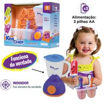 Brinquedo Infantil Criança Kids Chef Sorveteria Picolé com Acessórios Multikids - BR110