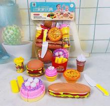 Brinquedo infantil de mini kitchen kit de fast food