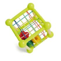 Brinquedo infantil desafio à Fio Cubo com Elástico - verde agua