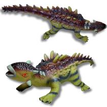 Brinquedo Infantil Detalhes Realistas De Borracha Dinossauro Anquilossauro Com Som MUndo Jurássico - JR TOYS