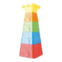 Brinquedo infantil didático educativo torre de montar colors 9110 silmar
