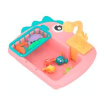 Brinquedo Infantil Dino Pia e Pesca Rosa com Acessórios Fenix - PLL-943R Brinquedo Infantil Dino Pia e Pesca Rosa com Acessórios Fenix - PLL-943R