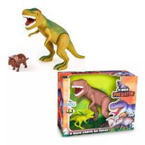 Brinquedo Infantil Dinossauro Rex Predator Grande Marrom - Adijomar