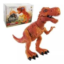 Brinquedo Infantil Dinossauro Solta Fumaça Com Luz E Som