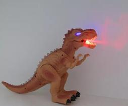 Brinquedo Infantil Dinossauro Solta Fumaça Com Luz E Som