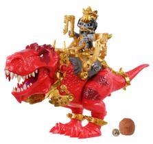 Brinquedo Infantil Dinossauro Tiranossauro Rex T-Rex com Surpresas Treasure X Gold Original Candide