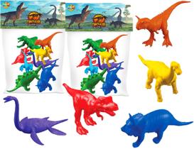 Brinquedo Infantil Dinossauros World Kit 16 Unidades